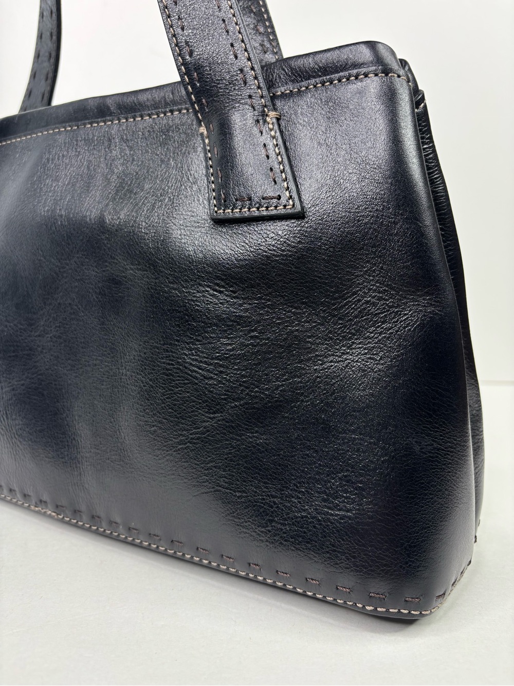 FOSSIL Classic Black Pebbled Leather Top-Handle Sedona Satchel ZB9095 - Picture 12 of 13